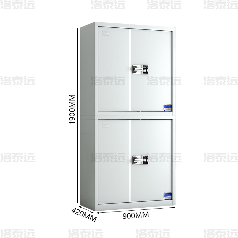 洛泰远 钢制保密柜密码文件柜保密档案资料柜 常规分双节智能密码锁