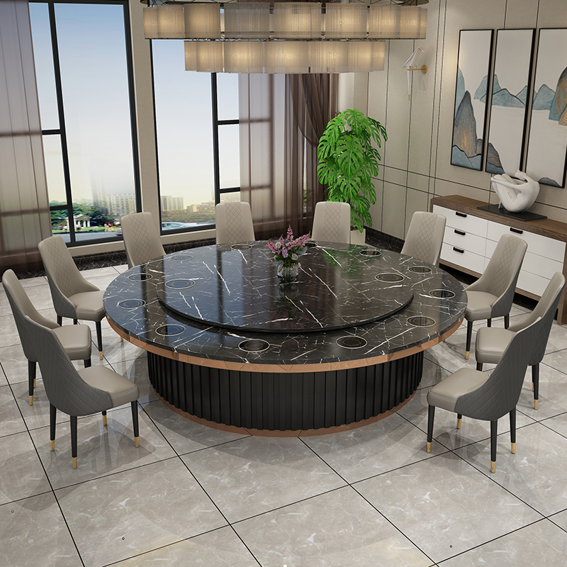 酒店餐桌大圆桌电动餐桌饭店圆桌人仿大理石火锅桌欧式桌椅转盘报价 参数 图片 视频 怎么样 问答 苏宁易购