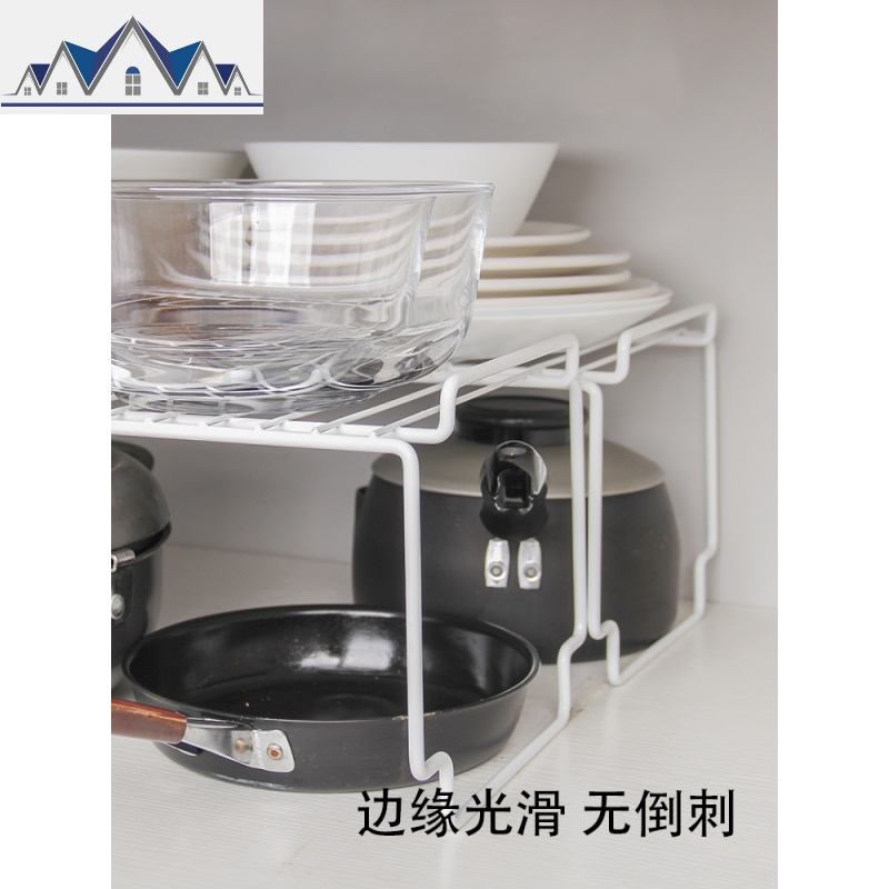 家用铁艺置物架厨房可叠加碗碟调味料架橱柜桌面储物架浴室收纳架 三维工匠高清大图