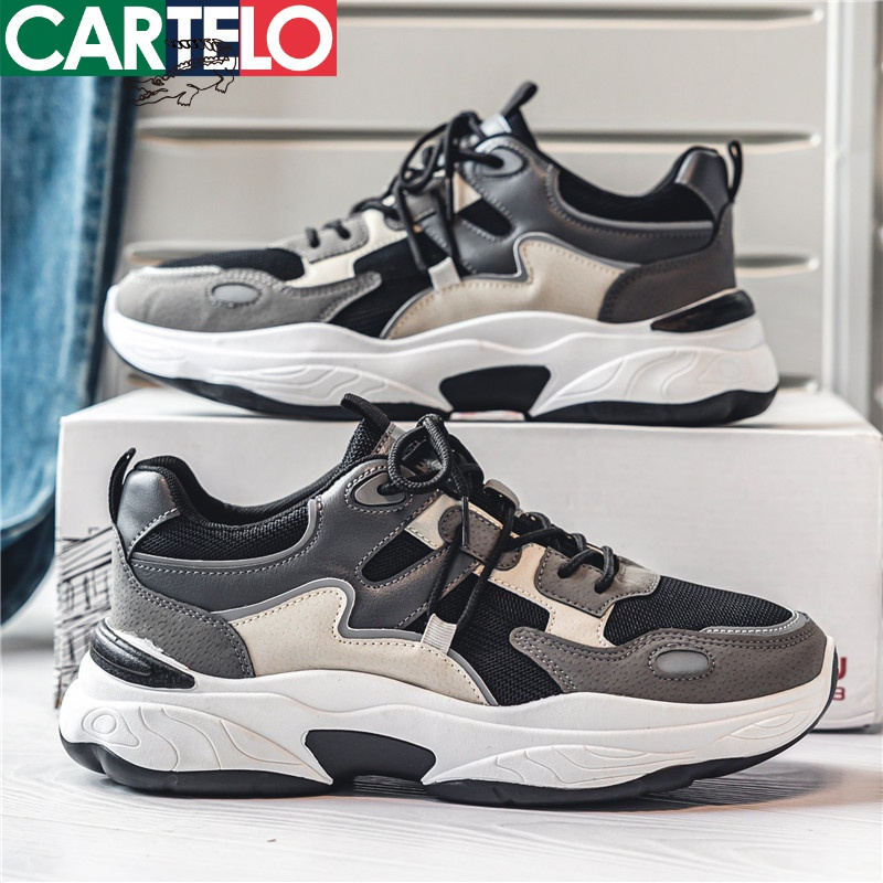 线下专柜同款卡帝乐鳄鱼cartelo新款潮流男士时尚老爹鞋运动休闲鞋男
