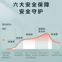 爱仕达(ASD) 锅具24CM六保险铝制燃气压力锅 明火适用高压锅 YL24S2WG 铝合金燃气灶适用 6L以上