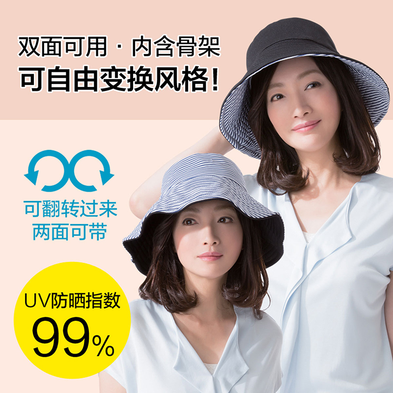 日本NEEDS 丽意姿 UV CUT可折叠防紫外线太阳帽