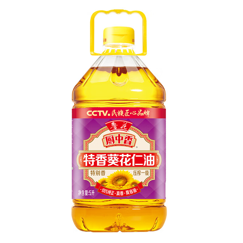 鲁花厨中香特香 葵花仁油5L高清大图