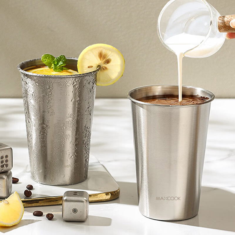 MAXCOOK美厨冷饮杯500ml304不锈钢单层MCB3758高清大图