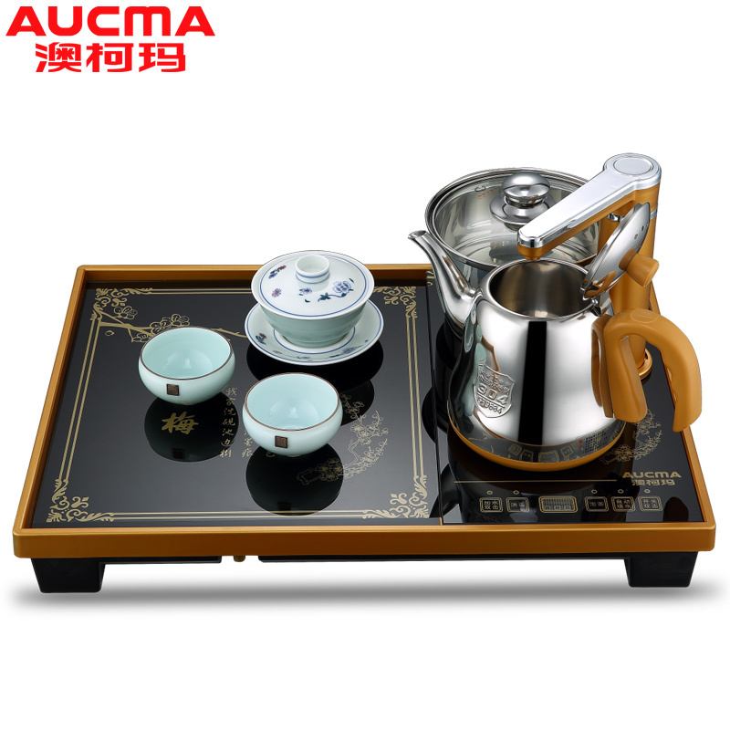 澳柯玛(AUCMA)电热水壶ADK-1350J20 自动上水茶盘 304不锈钢烧水壶 0.8L电水壶