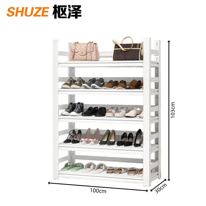 枢泽 钢制多层鞋架 100*30*103cm 组高清大图