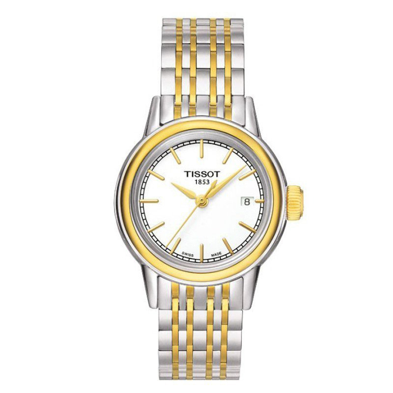 瑞士品牌天梭(TISSOT)手表 卡森系列 钢带女表石英休闲商务手表 石英表 女士 T085.210.36.011.00