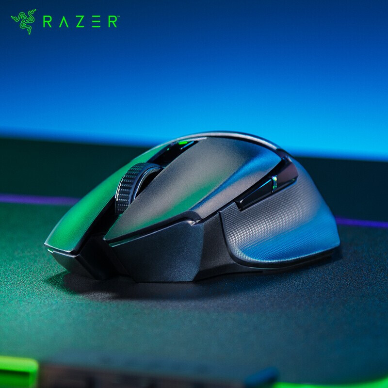 雷蛇 Razer 巴塞利斯蛇 X 级速版 小巴蛇 鼠标 无线鼠标 游戏鼠标 电竞 双无线模式 黑色 16000dpi