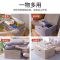 棉麻收纳箱大号装衣物玩具整理箱子家用多功能杂物收纳盒子储物箱 掀盖款丨草绿 小号9L (27*20*16.5)