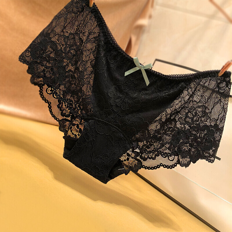 波迷娜(bomina)大码胖妹妹内裤欧美蕾丝女士内裤速干包臀底裤女透明