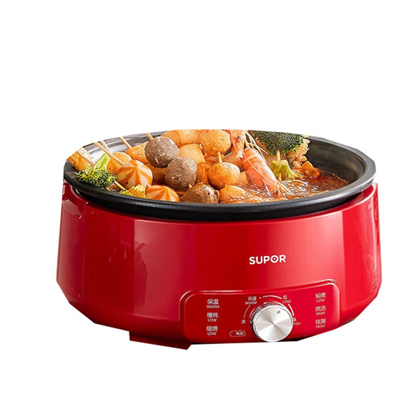 苏泊尔(SUPOR)H50YK787 电火锅专用锅分体式电煮锅大容量多功能锅 1800W(单位:台)红色