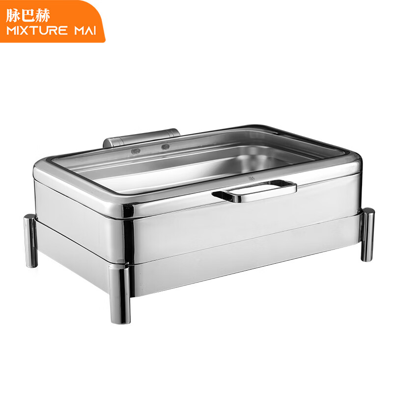 脉巴赫 豪华80款保温餐炉布菲炉 矮脚长方形液压餐炉MBH-KY-HH80-C