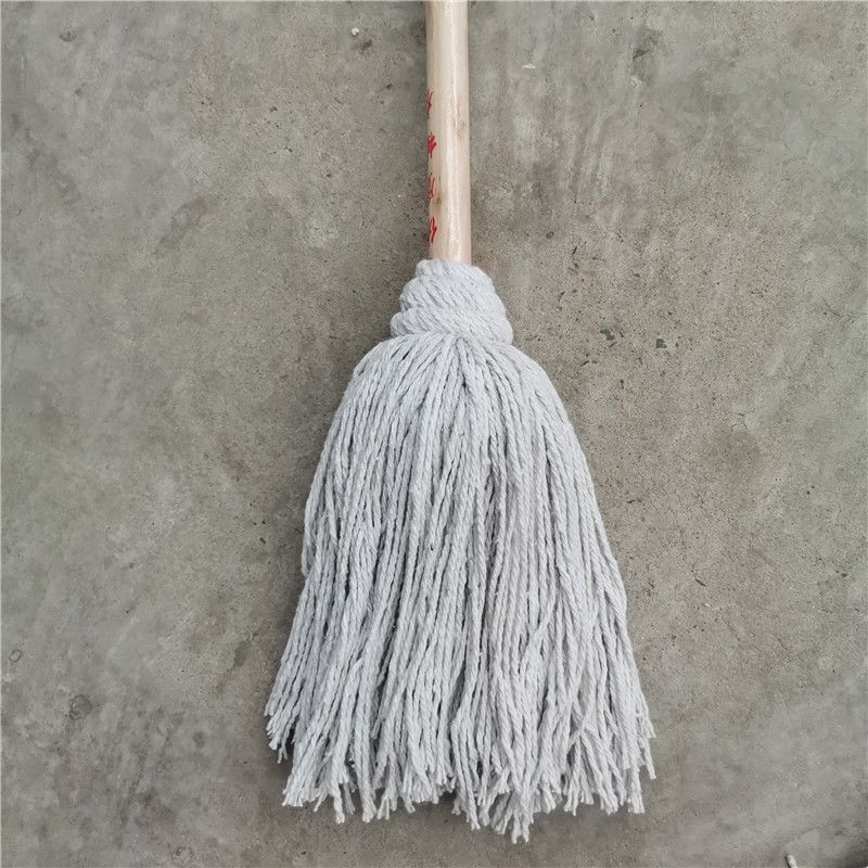 礼千初 老式家用拖把 普通吸水拧水棉线圆头木杆拖把 1个装高清大图