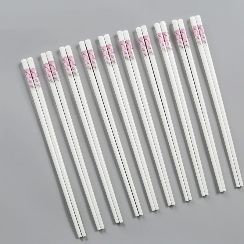 10双筷子家用陶瓷骨瓷筷子瓷筷子创意厂家直销公筷五双装中式筷子