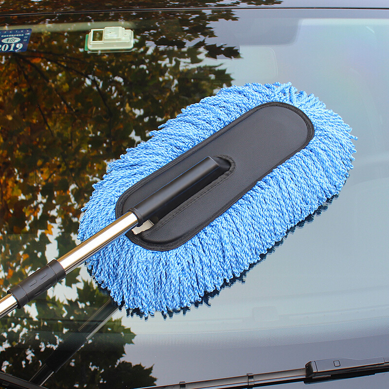 迈古mg蓝色伸缩掸子1个擦车拖把除尘掸子洗车刷车扫车灰尘汽车掸子