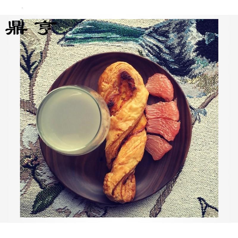 鼎亨黑胡桃木盘坚果盘日式茶点心盘手工创意小木碟实木西餐盘