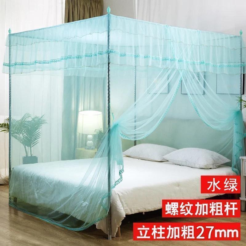 家柏饰(CORATED)蚊帐单开1.8m床家用1.5米加密加厚传统老式农村1.2落地支架1.5