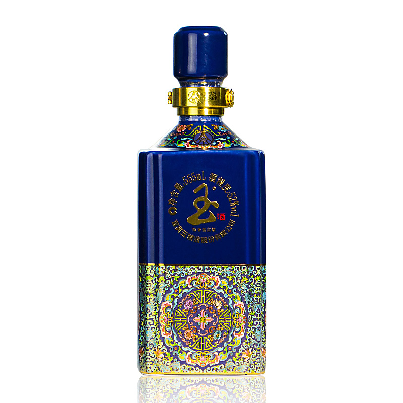 五粮液 五粮玉酒醇酿 宝石蓝 52度555ml*2瓶 浓香型白酒礼盒(送手提袋)高清大图