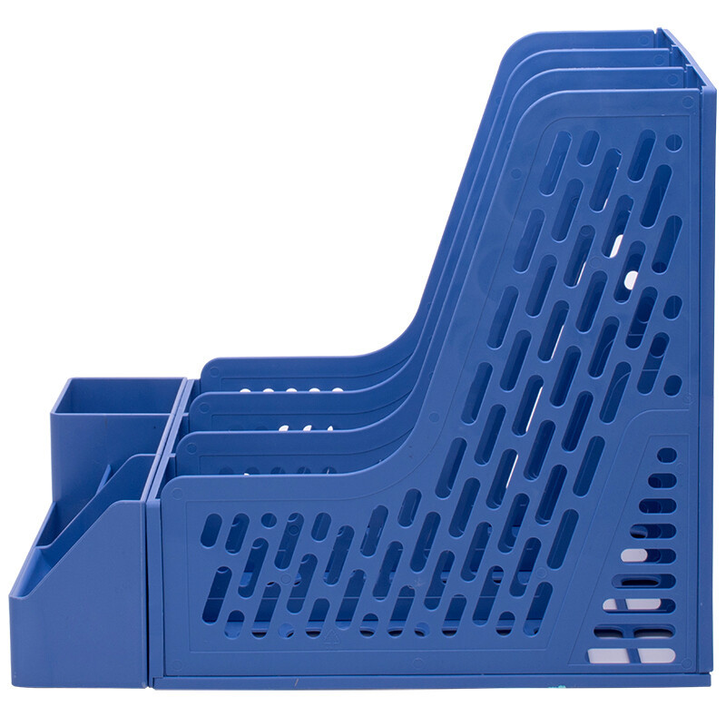 得力 78980 三联文件框/文件架(蓝)