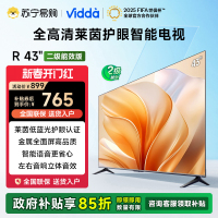 海信Vidda R43 二级能效款 海信43英寸金属全面屏超高清护眼智能液晶电视机家用