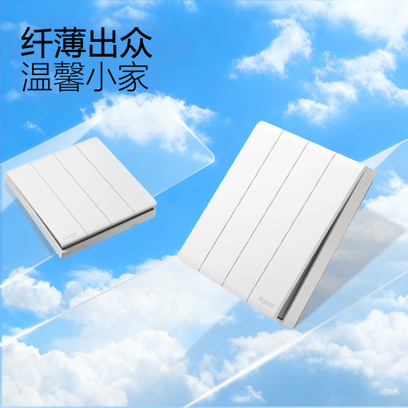 罗格朗/LEGRAND 四位单控开关 暗装 F6R/34/1/2D 个高清大图