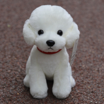 泰迪狗狗毛绒玩具狗公仔女娃娃抱枕趴趴狗玩偶仿真狗耐咬新款小狗白色