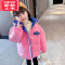 可莉允2022秋冬新款女小童免洗羽绒棉棉服连帽加厚保暖女宝宝棉袄外套