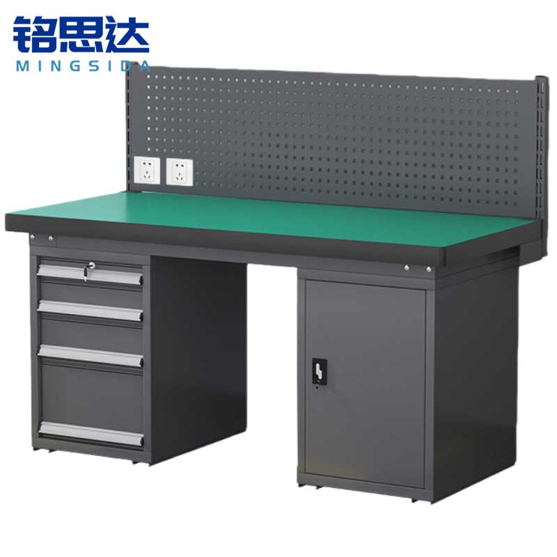 铭思达钳工操作台2.1米四抽一门张高清大图