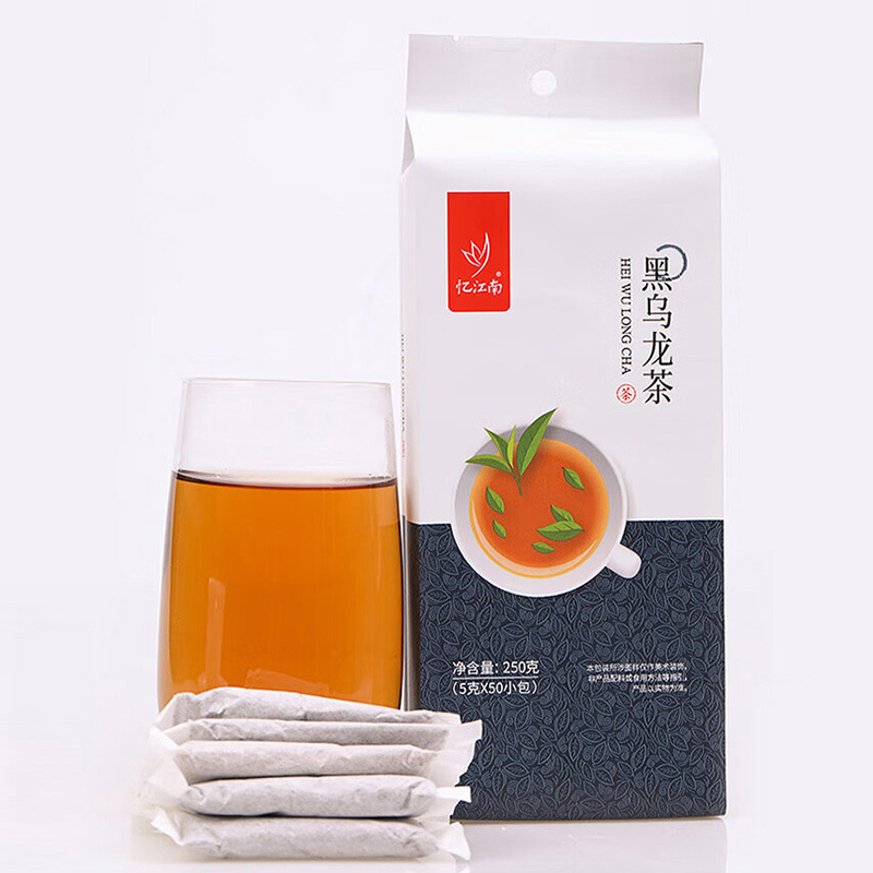 忆江南茶叶黑乌龙茶滚炒油切熟茶独立小袋茶包袋泡黑乌龙茶250g