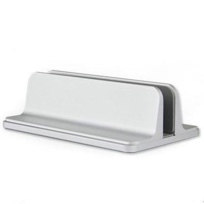 银色 单卡 铝合金笔记本电脑双卡立式支架底座电脑铝合金桌面散热收纳支架