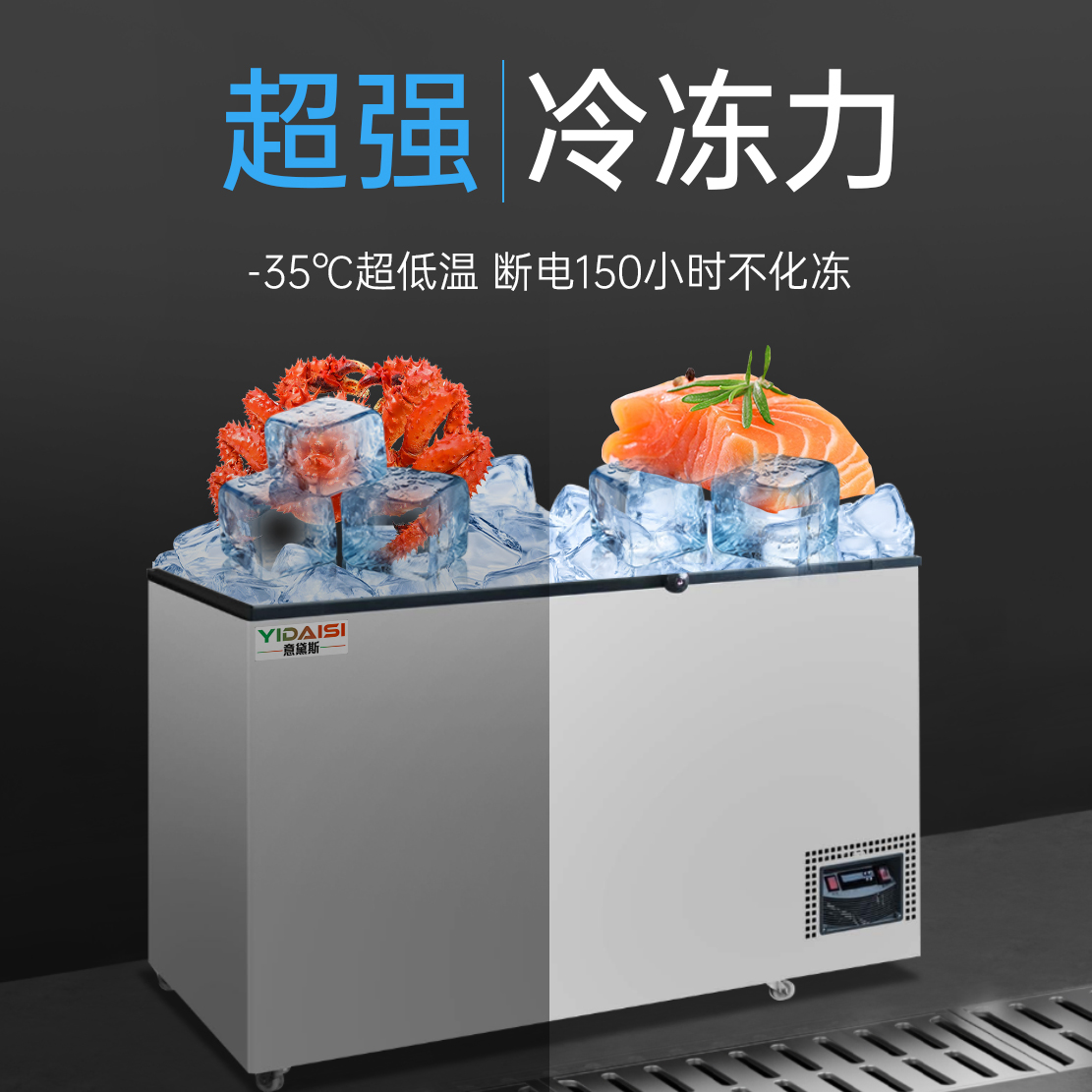 意黛斯YIDAISI 速冻低温卧室冷柜商用零下35度急冻柜生胚海鲜饺子机包子机风冷速冻机 YDSDW-40W248速冻柜高清大图