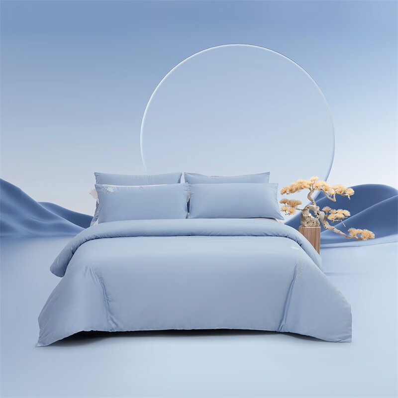水星(MERCURY) DH碧落苍蓝-S04(抗菌)长绒棉四件套200*230cm