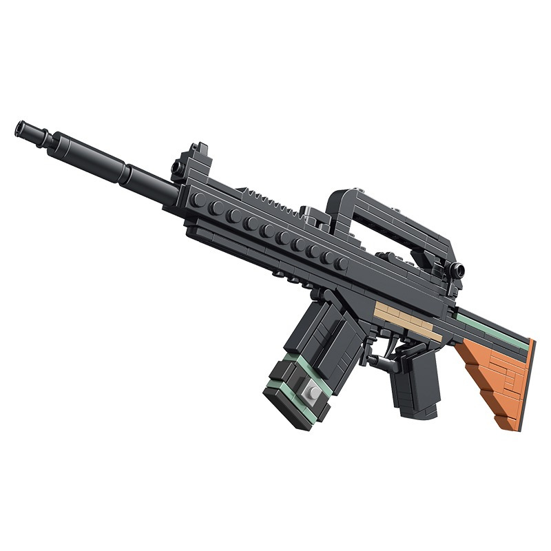 儿童拼装玩具枪可连射狙击moc冲锋武器积木益智男孩人仔拼图