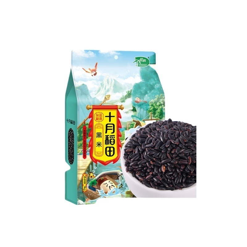 十月稻田黑米1kg口感细腻富含多种维生素全家人都爱吃的健康选择
