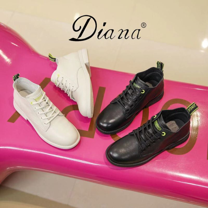 黛安娜（Diana）英伦风小圆头学院风休闲时尚简约女士皮鞋