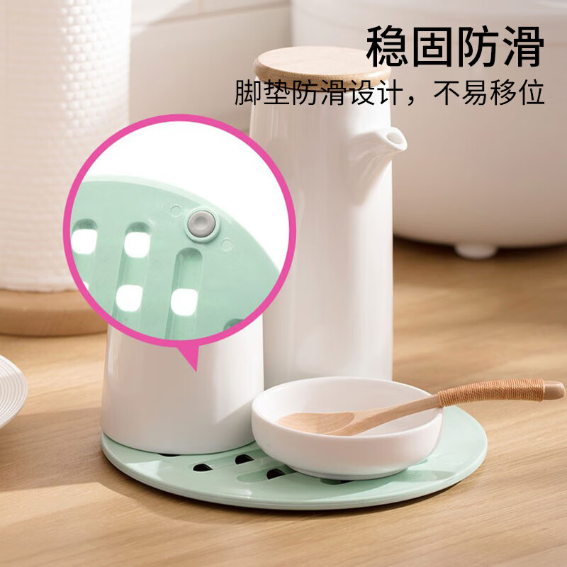 茶花 (CHAHUA) 隔热垫防烫垫圆形餐桌隔热垫碗垫盘垫锅垫加厚