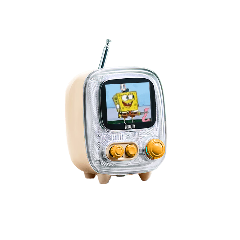 Divoom点音复古桌面时钟摆件相册歌词音箱悬浮字幕蓝牙音响日历DIY动画相框书房卧室助眠白噪音小电视2代雅致米高清大图