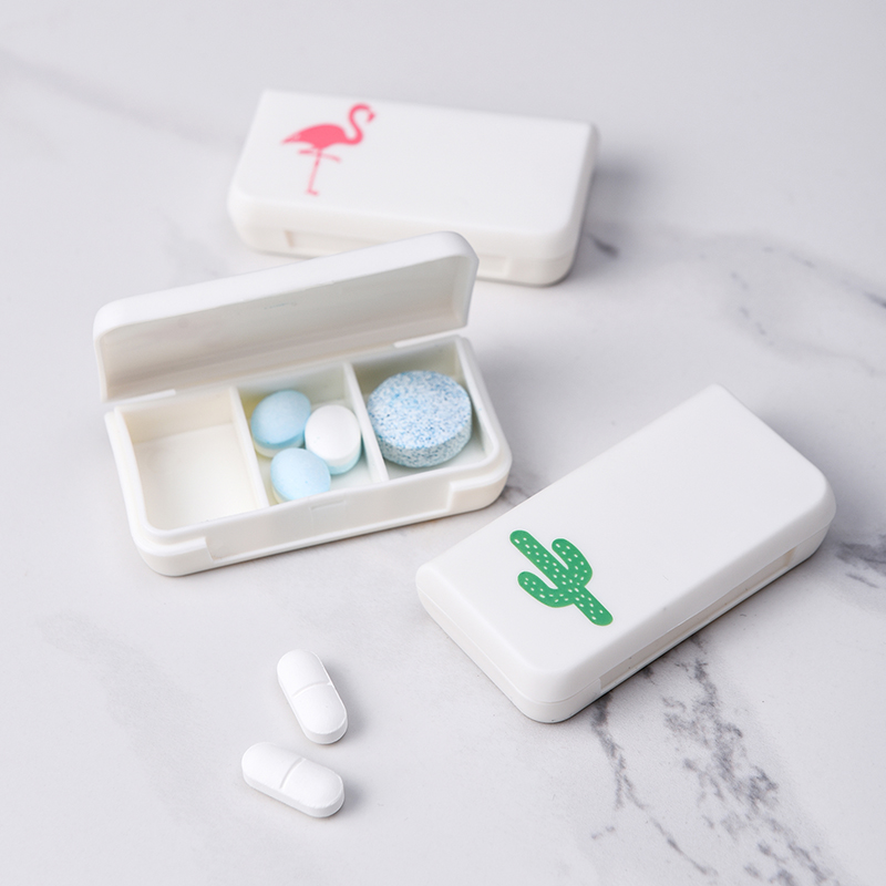 家柏饰(CORATED)家用便携3格小药盒迷你药品收纳盒 密封随身薬盒旅行装药丸盒子高清大图