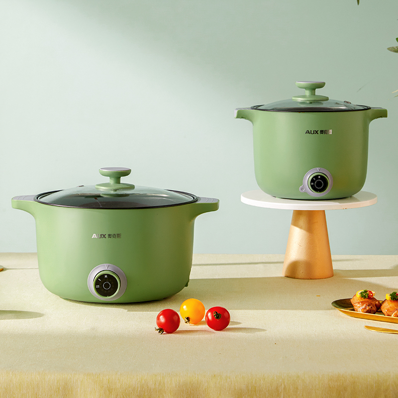 奥克斯宿舍学生电煮锅多功能家用煮面火锅小型迷你一体小锅小电锅