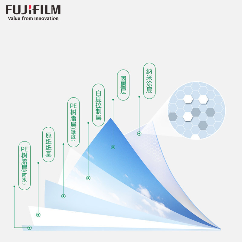 富士(FUJIFILM)RC俏彩防水高光260克A4 相纸喷墨打印相纸相片纸影楼照片打印纸盒装