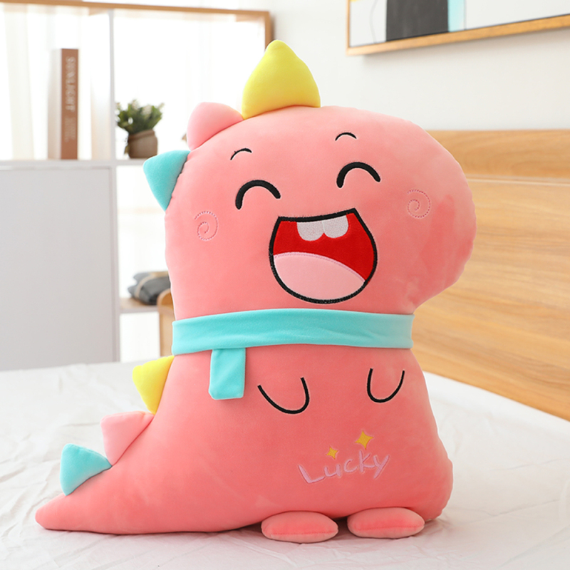鸱吻恐龙毛绒玩具ins网红抱枕可爱布娃娃睡觉女孩生日礼物送闺蜜女友(60cm 西瓜红 公仔款)