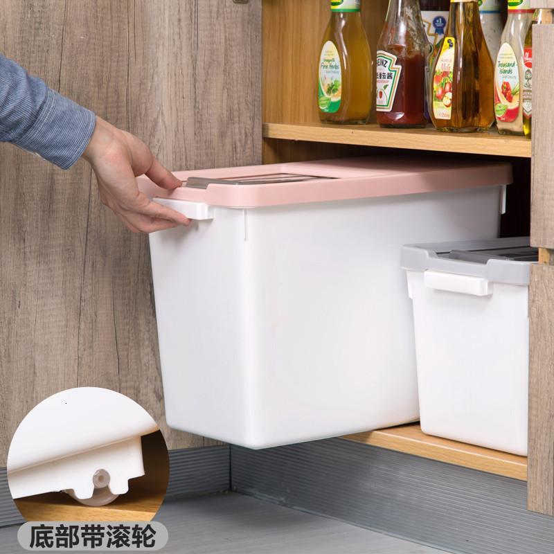 家用密封防虫装米桶储米箱 塑料防潮米缸15kg厨房加厚大米面粉