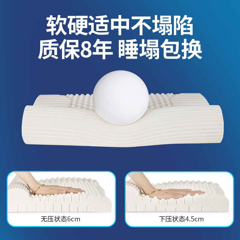 雪天鹅(xuetiane)泰国乳胶枕头单人超薄矮枕芯硅胶低枕橡胶记忆枕护颈椎助男女睡眠
