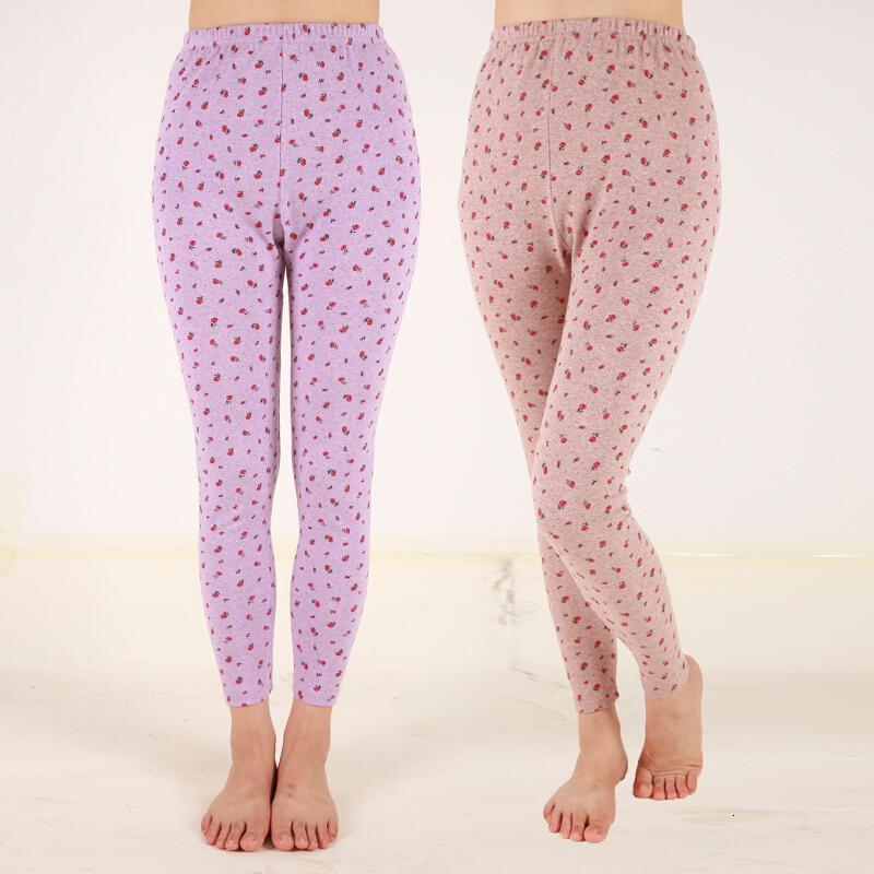 波迷娜(bomina)女士加大秋裤单件毛缎加肥保暖裤中老年棉毛裤大码线裤