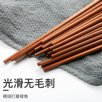 双枪铁木筷子实木家用防滑快子酒店防霉高档家庭铁木筷10双＋儿童筷2双 KZ2000-1