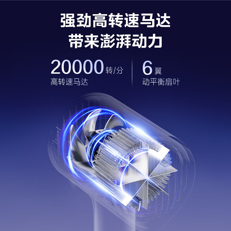 美的(Midea)1.5亿负离子电吹风 家用护发吹风筒 家电国家补贴吹风机 MB-AJ0503星夜蓝 节日/生日礼物推荐高清大图