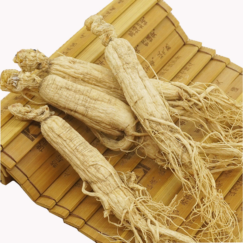 生晒参人参东北长白山500g新鲜野山参白参6年1斤40支左右包邮