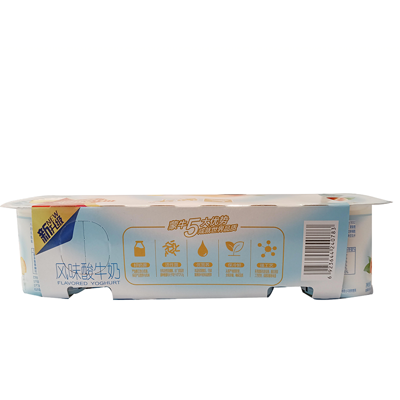 蒙牛 单果粒黄桃风味酸牛奶 100g*8