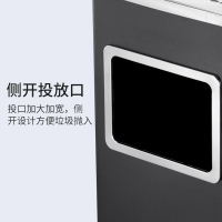 利特莱依不锈钢圆形大号商用垃圾桶立式烟灰桶电梯口高档户外方型黑色烤漆