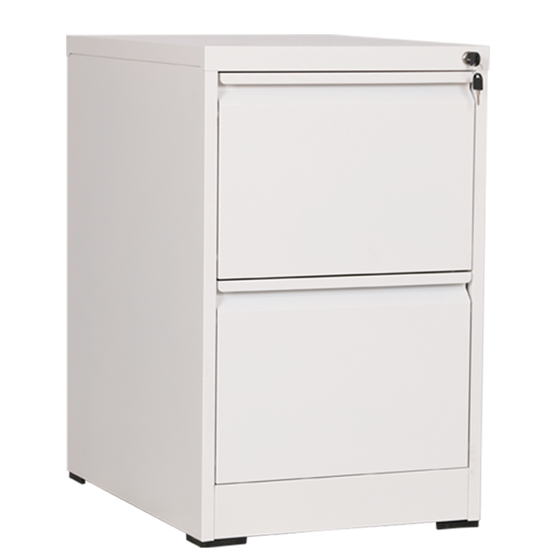 臻远 ZYJJ-800142文件挂劳柜卡箱办公资料柜矮柜A4FC挂快捞柜立式抽屉柜 纯白二抽鹅颈拉手